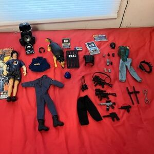Vintage 12" Action Man (English G.I. Joe) + miscellaneous sets